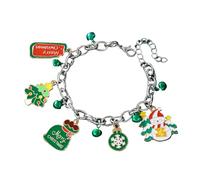 XINGLIDA Thèmes de vacances Un bracelet réglable Musical Bells Charme Bracelet Confortable Vêtements Chaîne de poignet Accessoire pour le style quotidien Accessoires de festival d'argile faits à la
