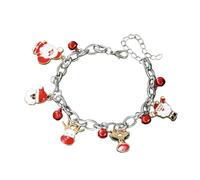 XINGLIDA Thèmes de vacances Un bracelet réglable Musical Bells Charme Bracelet Confortable Vêtements Chaîne de poignet Accessoire pour le style quotidien Accessoires de festival d'argile faits à la