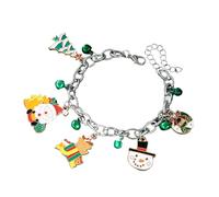 XINGLIDA Thèmes de vacances Un bracelet réglable Musical Bells Charme Bracelet Confortable Vêtements Chaîne de poignet Accessoire pour le style quotidien Accessoires de festival d'argile faits à la