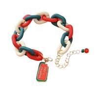 XINGLIDA Thèmes de vacances Un bracelet réglable Musical Bells Charme Bracelet Confortable Vêtements Chaîne de poignet Accessoire pour le style quotidien Accessoires de festival d'argile faits à la