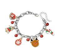 XINGLIDA Thèmes de vacances Un bracelet réglable Musical Bells Charme Bracelet Confortable Vêtements Chaîne de poignet Accessoire pour le style quotidien Accessoires de festival d'argile faits à la