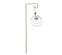XINGLIDA Treuil en métal cristal fait à la main Chimes debout pour jardin Décoration extérieure avec étoile de lune Thème extérieur Ornements extérieurs Vent de jardin