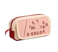 XINGLIDA Trousse à crayons rétro avec grande capacité avec plusieurs compartiments Grande capacité Organiseur pour stylos Sac pour fournitures de bureau scolaire Poignée portable Mallette à crayons