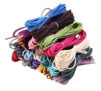 Xinglongs Lot de 10 cordons en cuir ciré 3 mm x 5 m, 3MM 5Meters, Acétate, Pas de pierre précieuse