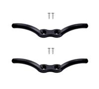 Xinglongs Lot de 2 taquets à crochet en acier inoxydable pour sécuriser la corde de drapeau, les lignes de bateau et les cordons d'auvent (noir)