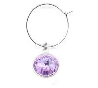Xinglongs Lot de 60 breloques colorées pour verres à vin avec pierre de naissance avec anneaux de 25 mm, marqueurs de boisson, fournitures de fête, boucles d'oreilles, bijoux pour femme, taille unique