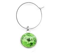 Xinglongs Lot de 60 breloques colorées pour verres à vin avec pierre de naissance avec anneaux de 25 mm, marqueurs de boisson, fournitures de fête, boucles d'oreilles, bijoux pour femme, taille unique