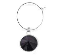 Xinglongs Lot de 60 breloques colorées pour verres à vin avec pierre de naissance avec anneaux de 25 mm, marqueurs de boisson, fournitures de fête, boucles d'oreilles, bijoux pour femme, taille unique