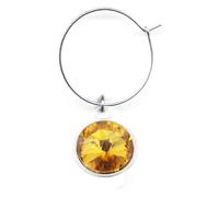 Xinglongs Lot de 60 breloques colorées pour verres à vin avec pierre de naissance avec anneaux de 25 mm, marqueurs de boisson, fournitures de fête, boucles d'oreilles, bijoux pour femme, taille unique