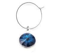 Xinglongs Lot de 60 breloques colorées pour verres à vin avec pierre de naissance avec anneaux de 25 mm, marqueurs de boisson, fournitures de fête, boucles d'oreilles, bijoux pour femme, taille unique