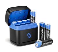 XINGLT Piles AA Rechargeables Lithium-ION 1.5V 3600mWh (Lot de 8) - Batteries AA à Charge Rapide Longue Durée - Chargeur et Étui de Charge Inclus - Remplace Piles NI-MH