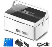 XINGLUOY Boîte réfrigérée à insuline portative for mini voiture, réfrigérateur médical USB avec écran LCD, mode automatique intelligent, alarme de batterie faible, 2 batteries