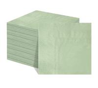 XINGNA 100 Pièces Serviette Papier Vert Sauge 33 x 33 cm Serviettes de Cocktail, Vert Sauge, pour Anniversaire, Mariage, Dîner, Fête Prénatale, Anniversaire de Mariage