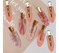 XINGNIAO Grandes pinces à cheveux sans plis, pas de pliage, barrettes à cheveux pour femmes, en résine acrylique, pince plate, frange plate, ondulée, pinces à bec de canard, pas de pinces à cheveux