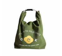 XINGNIAO Sac à bento japonais, sac à déjeuner isotherme en toile avec poignée et boucle Motif smiley