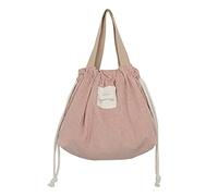 XINGNIAO Sac à déjeuner Bento en velours côtelé avec cordon de serrage - Style japonais