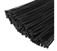 XINGO 1000 pièces Colliers de Serrage professionnelles, Noir-300mm x 4.8mm, Autobloquant, Attache Câble Résistant aux UV, Idéale pour l'intérieur et l'extérieur