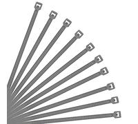 XINGO 500 pièces Colliers de Serrage professionnelles, Gris-200mm x 3.6mm, Autobloquant, Attache Câble Résistant aux UV, Idéale pour l'intérieur et l'extérieur