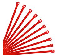 XINGO 500 pièces Colliers de Serrage professionnelles, Rouge-300mm x 3.6mm, Autobloquant, Attache Câble Résistant aux UV, Idéale pour l'intérieur et l'extérieur