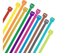 XINGO Lot de 1 200 attaches autobloquantes en nylon multicolores de 20,3 cm, résistance de 22,7 kg, pour marquer les pattes de poules ou les fournitures décoratives en maille