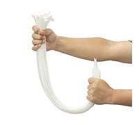 XINGO Lot de 100 attaches autobloquantes blanches de 66 cm, attaches métalliques ultra résistantes en plastique de 79,4 kg, grandes attaches extra longues, résistantes aux UV pour intérieur et