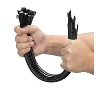 XINGO Lot de 100 attaches éclair noires très résistantes de 55,9 cm, 90,7 kg, grandes attaches extra longues, résistantes aux UV pour intérieur et extérieur