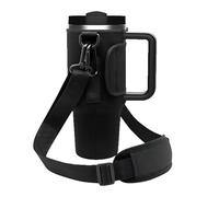 XINGSUI 1 Pièce Porte Bouteille Isotherme, Sac pour Stanley Cup 40 onces, Porte Gourde, avec Sangle Réglable, Accessoires pour Stanley Cup, pour Voyage, Randonnée, Camping (Noir)