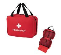 XINGSUI 1 Pièce Trousse de Secours, Kit Vide de Premiers Soins, Sac de Rangement Portable Familial, Stockage de Médecine Portable, pour Maison, Bureau, Camping et L'extérieur (Rouge, avec Poignée)