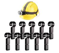 XINGSUI 10 Clips de Phare de Casque, Divers phares et Crochets de Phare pour Casques de Protection, Noir, S