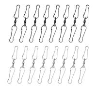 XINGSUI 16 Pièces Pivotant Crochets Clips,Crochets Pivotants à Double Clip,Carillons Spinner,pour Chaussettes à Vent Suspendues Pots de Fleurs Carillons Éoliens(8 Noirs+8 Argentés)