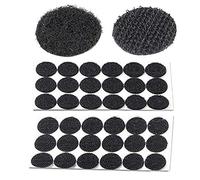 XINGSUI 18 pièces d'ancrage de Tapis, Crochet et Boucle de Tapis, Autocollant antidérapant de Clip de Tapis, Autocollant antidérapant de Coussin de Tapis Fixe (Noir, Rond)