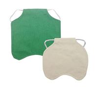 XINGSUI 2 Pièces Selle de poules,Tablier Poulet Selle Volaille,Protecteur de Plumes d'aile,pour la volaille Dos et ailes Protéger(Ivoire + vert)