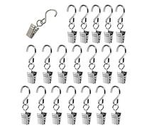 XINGSUI 20pcs Crochet de Suspension en métal, Crochet de Rideau avec Clip, Crochet de Suspension, Clip de lumière de fête, Crochet décoratif, Pince à Serviette, Clip de Rideau