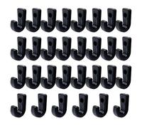 XINGSUI 30 Pièces Kayaks Crochets d'Arrimage en Forme de J,Crochet arrimage Kayak,Noir Nylon Arrimage Crochets,pour Kayak Canoës Bateaux Yacht Bungee(sans vis)