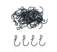 XINGSUI 40 Pièces Métal Crochet S, Amovible Crochet Noir, Multifonctionnel en Patere Porte Manteau, Adapté au Jardin, Cuisine, Salle de Bain, Chambre à Coucher, Atelier, Entrepôt (Noir)