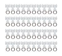 XINGSUI 40 pièces Rouleau pour Rail de Rideaux, Roue Universelle à Deux Roues, glisseur de Rideau, Rouleau Silencieux, Rouleau directionnel, pour Rail de Rideau