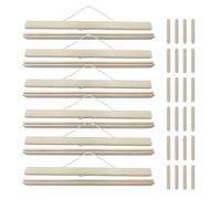 XINGSUI 6 Ensembles 31cm Affiche Rail Bois,Cadre D'Affiche,Kit de Suspension de Cadre Photo,pour Accrocher des Cartes, des Peintures à l'huile, des Photos, Poster Impression d'art