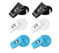 XINGSUI 6 Pièces Support de Ticket de Parking avec Ventouse,Clips de Billet de Voiture,Porte-mémo Pince de Voiture,pour Véhicule de Voiture et Caravane(Trois Couleurs)