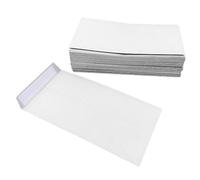 XINGSUI 60 Pièces 7.5×16 cm Enveloppe Kraft,commerciales en papier,d'expédition brunes,Enveloppes autocollantes,pour salaires, pièces de monnaie, perles ou timbres (Blanc)