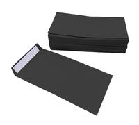 XINGSUI 60 Pièces 7.5×16 cm Enveloppe Kraft,commerciales en papier,d'expédition brunes,Enveloppes autocollantes,pour salaires, pièces de monnaie, perles ou timbres (Noir)