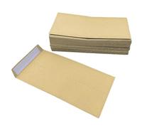XINGSUI 60 Pièces 7.5×16 cm Enveloppe Kraft,commerciales en papier,d'expédition brunes,Enveloppes autocollantes,pour salaires, pièces de monnaie, perles ou timbres (couleur peau de vache)