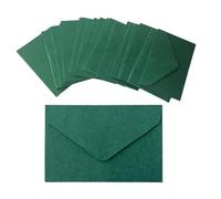 XINGSUI 80 Pièces 14,13 * 2,75 Pouces Vintage Enveloppe Kraft, Petit Enveloppe Anniversaire, Simple Flip Enveloppe Cadeau, pour Cartes Vœux, Invitations, Cadeaux, Petites Lettres (Vert Foncé)