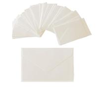 XINGSUI 80 Pièces 14,13 * 2,75 Pouces Vintage Enveloppe Kraft, Petit Enveloppe Anniversaire, Simples Flip Enveloppe Cadeau, pour Cartes Vœux, Invitations, Cadeaux, Petites Lettres (Blanc)