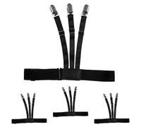 XINGSUI Attache Chemise Homme, 2 Paire - Shirt Stays Support de Chemise avec Porte, Jarretiere Attache Chemise Réglable, Sangle Élastique Réglable avec Clip Sécurisé pour la Police/L'armée/Affaires