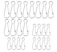 XINGSUI Lot de 24 clips pour mât de drapeau, accessoires de mât de drapeau, crochets pour fixer des drapeaux, porte-clés, cordes à linge, etc(2 tailles)