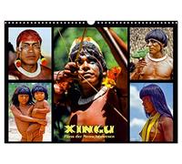 XINGU - Fluss der Menschenwesen (Wandkalender 2026 DIN A3 quer), CALVENDO Monatskalender: Alltag dreier Indio-Stämme am Rio Xingu in Brasilien