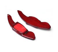 XINGWANGDYSI Extension de palettes de Changement de Vitesse pour VW Golf Scirocco Mk5 Mk6 GTI R20 R32 R36 CC en Fibre Noire et Rouge