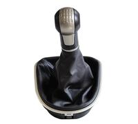 XINGWANGDYSI Pommeau de Levier de Vitesse 5/6 Vitesses pour Seat Altea 2004-2012 Leon II 2005-2012 et Toledo III Kit Complet avec Soufflet en Cuir ABS