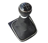 XINGWANGDYSI Pommeau de Levier de Vitesses à 5 rapports pour VW Golf 5 Mk5 Mk6 Jetta R32 2004-2014 Car-Stying pommeau de Levier de Vitesses à 5/6 rapports avec étui en Cuir (B0086)