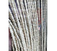 XINGWANGG Rideau de Porte avec Perles en Bois Naturel,Panneaux de Séparation de Décoration,Rideaux en Perles pour Intérieur et Extérieur,Porte,Fenêtre,Largeur x Hauteur (Bois,90cm x 150cm(46 Brins)